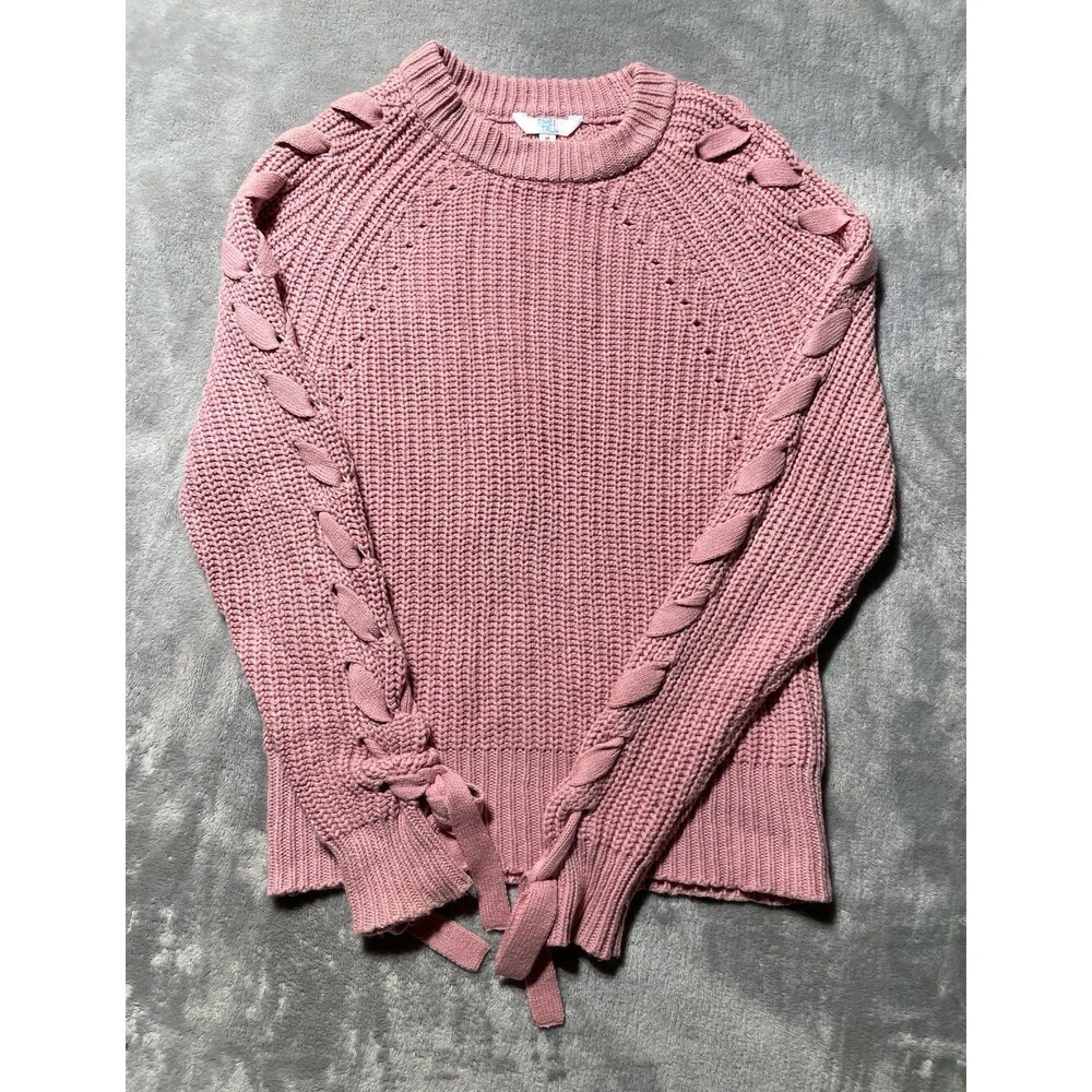 Time And Tru Now Sleeves Sweater Women’s Medium (8-10) Pink